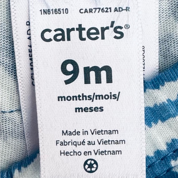 Carter’s Baby Girls 2 Piece Set Bodysuit & Ruffle Shorts Size 9 Months NWT - Picture 9 of 9